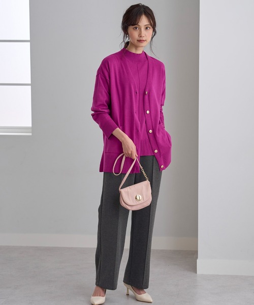 BELLUNA PLUS（ベルーナ）の「防風ストレッチ素材ワイドパンツ股下６５ｃｍ（その他パンツ・レディース・イエロー系その他/セージグリーン/チャコール/ブラック/オフホワイト・LARGE/MEDIUM/X-LARGE/SMALL）」の19枚目の写真