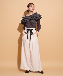 Mystrada（マイストラーダ）の「リボンベルトワイドパンツ