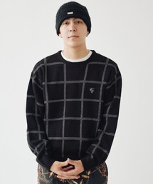 【日本限定アイテム】CHECK KNIT SWEATER/チェックニットセーター