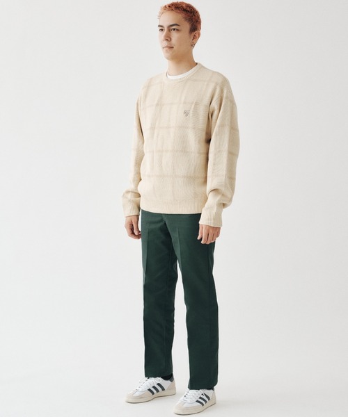 FCMM(エフシーエムエム)の「【日本限定アイテム】CHECK KNIT SWEATER/チェックニットセーター(ニット/セーター・メンズ・ブラック/アイボリー/ネイビー・MEDIUM/LARGE)」の5枚目の写真