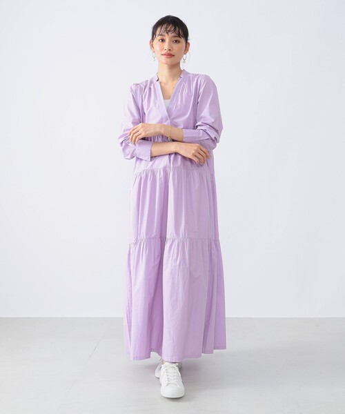 ヌキテパ×デミリュクスビームス美品コットンティアードAラインロングワンピース Demi-Luxe BEAMS（デミルクス ビームス）の「ne Quittez pas