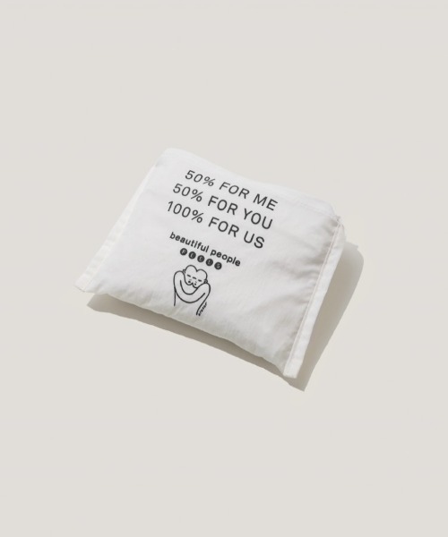 beautiful people(ビューティフルピープル)の「feels W shopping bag(エコバッグ/サブバッグ・レディース・ブラック/オフホワイト・FREE)」の7枚目の写真