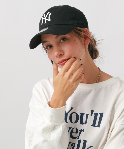 NEW ERA（ニューエラ）の「【NEW ERA(ニューエラ)】BIGMBL CAP（キャップ・レディース・オフホワイト/ベージュ/ブラック・FREE）」の5枚目の写真