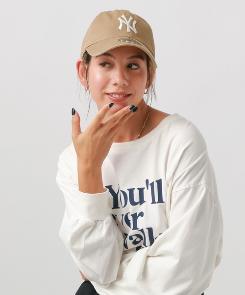 NEW ERA（ニューエラ）の「【NEW ERA(ニューエラ)】BIGMBL CAP（キャップ・レディース・オフホワイト/ベージュ/ブラック・FREE）」の6枚目の写真