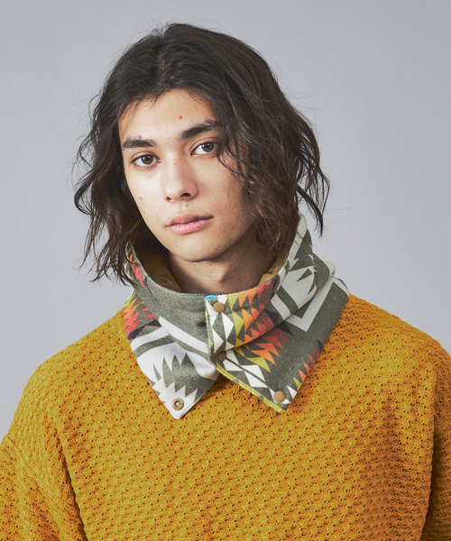 TAION(タイオン)の「WEB限定【PENDLETON×TAION / ペンドルトン×タイオン】REVERSIBLE DOWN リバーシブルネックウォーマーPDT-TON-223005(ネックウォーマー/スヌード・メンズ・ブラック/ベージュ/ネイビー/オフホワイト/カーキ・フリー)」の4枚目の写真