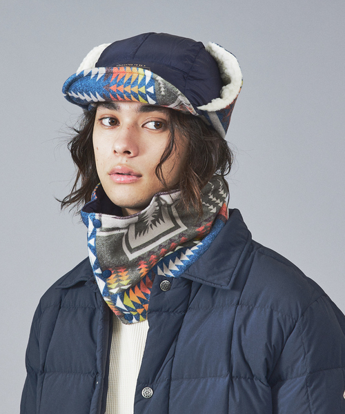 TAION(タイオン)の「WEB限定【PENDLETON×TAION / ペンドルトン×タイオン】REVERSIBLE DOWN リバーシブルネックウォーマーPDT-TON-223005(ネックウォーマー/スヌード・メンズ・ブラック/ベージュ/ネイビー/オフホワイト/カーキ・フリー)」の6枚目の写真