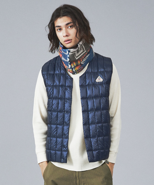 TAION(タイオン)の「WEB限定【PENDLETON×TAION / ペンドルトン×タイオン】REVERSIBLE DOWN リバーシブルネックウォーマーPDT-TON-223005(ネックウォーマー/スヌード・メンズ・ブラック/ベージュ/ネイビー/オフホワイト/カーキ・フリー)」の8枚目の写真