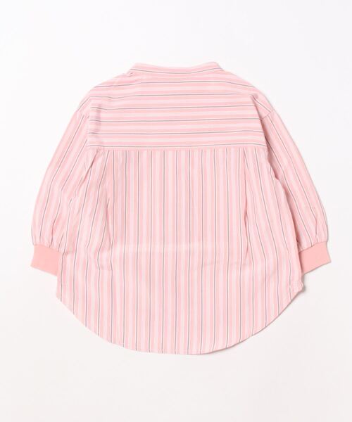 MAKE YOUR DAY(メイクユアデイ)の「バンドカラーシャツ■80~140cm(シャツ/ブラウス・キッズ・ピンク/ブラック/ベージュ/オフホワイト・100/110/90/120/80/140/130)」の5枚目の写真