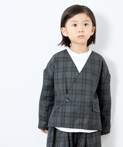 MAKE YOUR DAY(メイクユアデイ)の「バンドカラーシャツ■80~140cm(シャツ/ブラウス・キッズ・ピンク/ブラック/ベージュ/オフホワイト・100/110/90/120/80/140/130)」の13枚目の写真