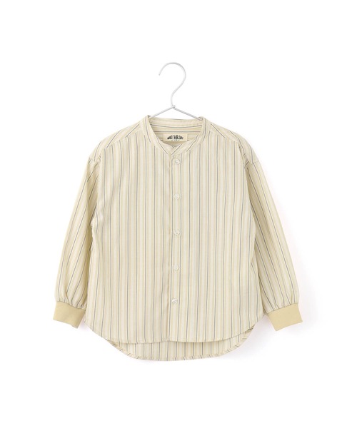 MAKE YOUR DAY(メイクユアデイ)の「バンドカラーシャツ■80~140cm(シャツ/ブラウス・キッズ・ピンク/ブラック/ベージュ/オフホワイト・100/110/90/120/80/140/130)」の6枚目の写真