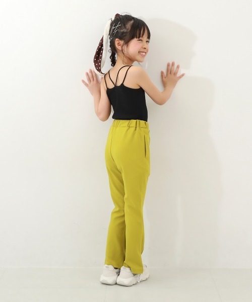 devirock（デビロック）の「リブキャミソール(140cm以上カップ付き)（キャミソール・キッズ・ブラック/オフホワイト/グリーン系6/パープル系7・110cm/100cm/120cm/130cm/140cm/150cm/160cm）」の5枚目の写真