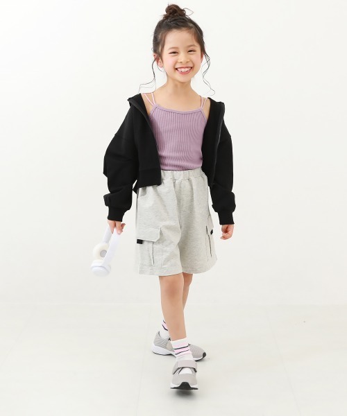 devirock（デビロック）の「リブキャミソール(140cm以上カップ付き)（キャミソール・キッズ・ブラック/オフホワイト/グリーン系6/パープル系7・110cm/100cm/120cm/130cm/140cm/150cm/160cm）」の13枚目の写真