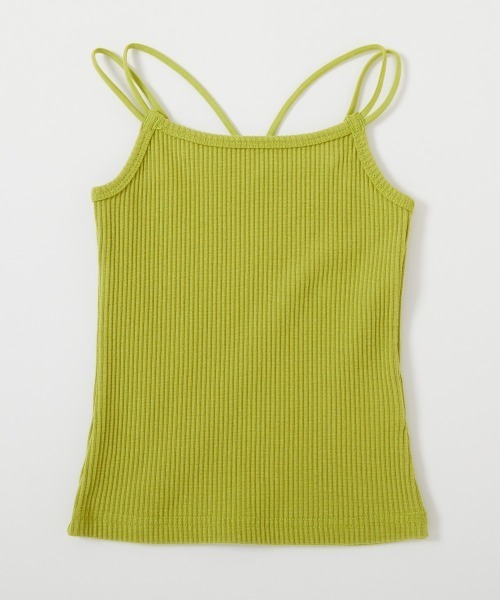 devirock（デビロック）の「リブキャミソール(140cm以上カップ付き)（キャミソール・キッズ・ブラック/オフホワイト/グリーン系6/パープル系7・110cm/100cm/120cm/130cm/140cm/150cm/160cm）」の7枚目の写真