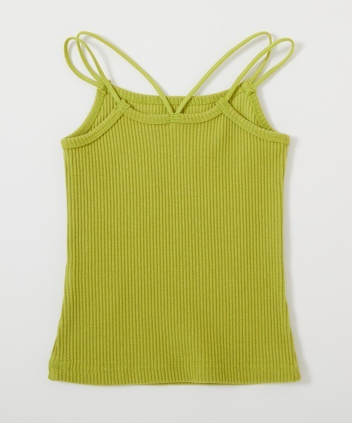 devirock（デビロック）の「リブキャミソール(140cm以上カップ付き)（キャミソール・キッズ・ブラック/オフホワイト/グリーン系6/パープル系7・110cm/100cm/120cm/130cm/140cm/150cm/160cm）」の6枚目の写真