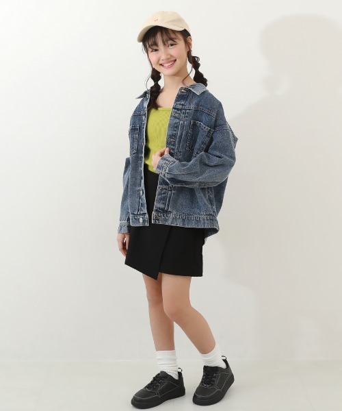 devirock（デビロック）の「リブキャミソール(140cm以上カップ付き)（キャミソール・キッズ・ブラック/オフホワイト/グリーン系6/パープル系7・110cm/100cm/120cm/130cm/140cm/150cm/160cm）」の20枚目の写真