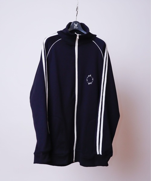 AFYF(エーエフワイエフ)の「AFYF TRACK JERZY/ビッグシルエット トラックジャケット(ブルゾン・メンズ・ブラック/ダークグリーン/ワインレッド/オレンジ・FREE)」の5枚目の写真