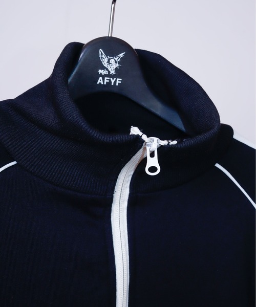 AFYF(エーエフワイエフ)の「AFYF TRACK JERZY/ビッグシルエット トラックジャケット(ブルゾン・メンズ・ブラック/ダークグリーン/ワインレッド/オレンジ・FREE)」の6枚目の写真