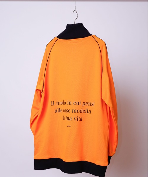 AFYF(エーエフワイエフ)の「AFYF TRACK JERZY/ビッグシルエット トラックジャケット(ブルゾン・メンズ・ブラック/ダークグリーン/ワインレッド/オレンジ・FREE)」の18枚目の写真