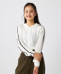 【repipi armario / レピピアルマリオ】キッズ短丈ジップパーカー　ダンス　トレーニング