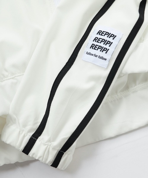 repipi armario（レピピ アルマリオ）の「【repipi armario / レピピアルマリオ】キッズ短丈ジップパーカー　ダンス　トレーニング（パーカー・キッズ・ホワイト/ブラック・140/150/160/170）」の6枚目の写真