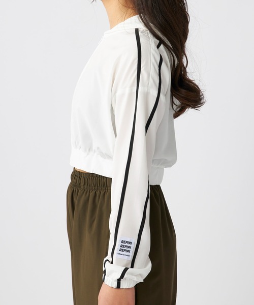 repipi armario（レピピ アルマリオ）の「【repipi armario / レピピアルマリオ】キッズ短丈ジップパーカー　ダンス　トレーニング（パーカー・キッズ・ホワイト/ブラック・140/150/160/170）」の20枚目の写真