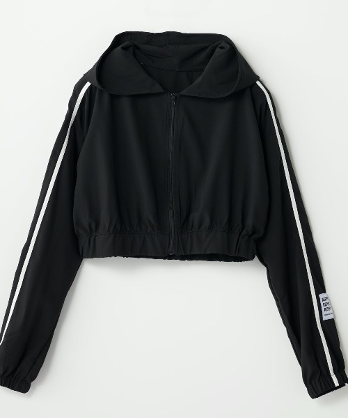 repipi armario（レピピ アルマリオ）の「【repipi armario / レピピアルマリオ】キッズ短丈ジップパーカー　ダンス　トレーニング（パーカー・キッズ・ホワイト/ブラック・140/150/160/170）」の14枚目の写真