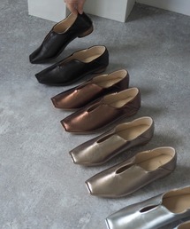 minia | ウッドヒールメタリックバブーシュ(パンプス)