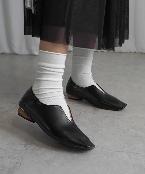 minia（ミニア）の「ウッドヒールメタリックバブーシュ（パンプス・レディース・ブラック/シルバー/ゴールド/ブロンズ・LL/S/M/L）」の14枚目の写真