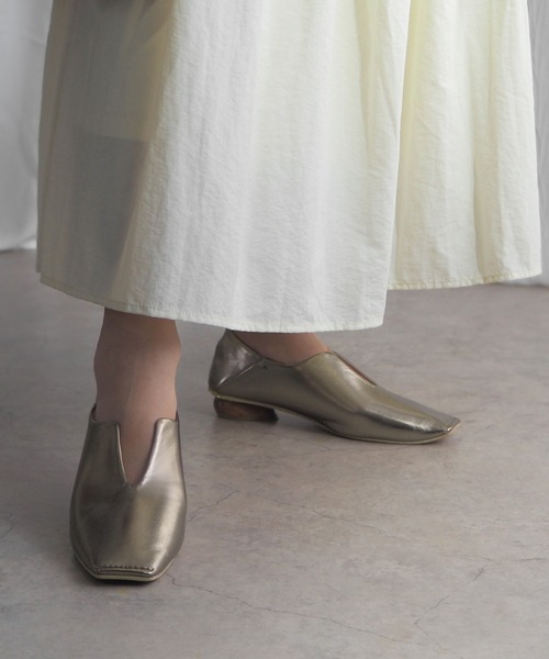 minia（ミニア）の「ウッドヒールメタリックバブーシュ（パンプス・レディース・ブラック/シルバー/ゴールド/ブロンズ・LL/S/M/L）」の22枚目の写真