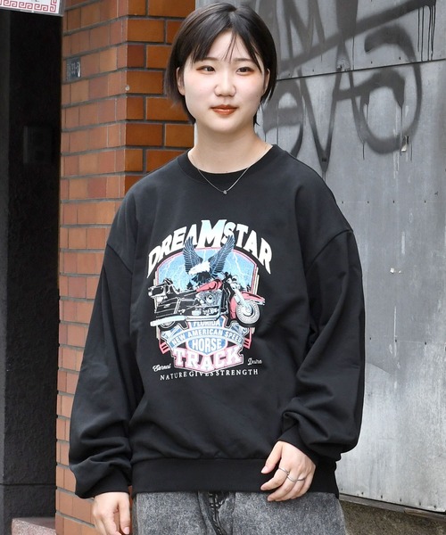 セール】裏毛プリントクルーネックスウェット【IR】 レディース メンズ