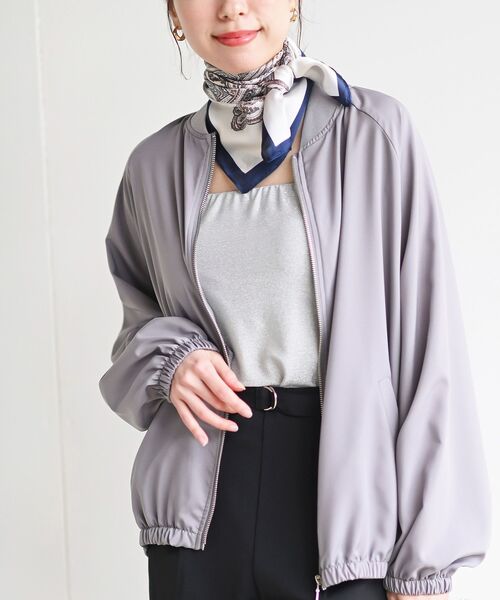 rps(アールピーエス)の「オーバーサイズZIPブルゾン(ブルゾン・レディース・グレー/ブラック/アイボリー/チャコールグレー・フリー)」の4枚目の写真