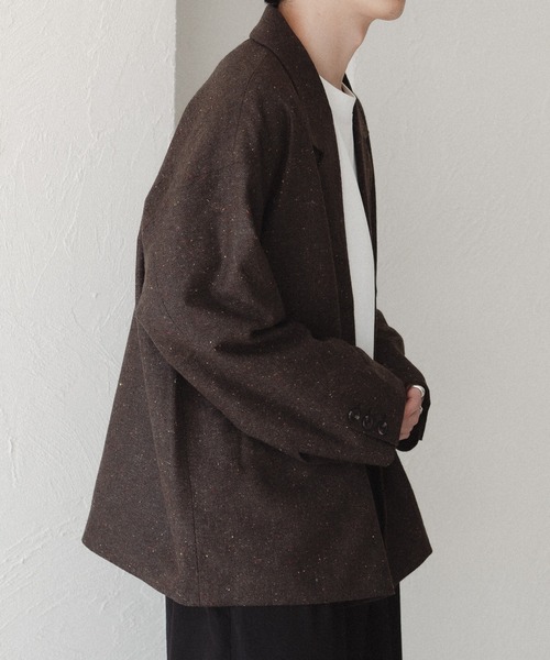 epnok（エプノック）の「カラーネップテーラードジャケット（テーラードジャケット・メンズ・チャコールグレー/ダークブラウン・MEDIUM/SMALL/LARGE）」の15枚目の写真