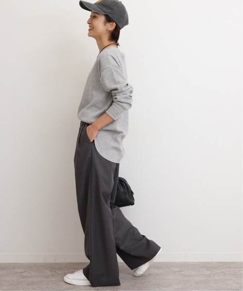 JOURNAL STANDARD relume（ジャーナルスタンダード　レリューム）の「《追加6》TCワッフルロングスリーブTシャツ（Tシャツ/カットソー・レディース・ストーン/ライトブルー/ライトグレー/ホワイト/ピンク・FREE）」の14枚目の写真