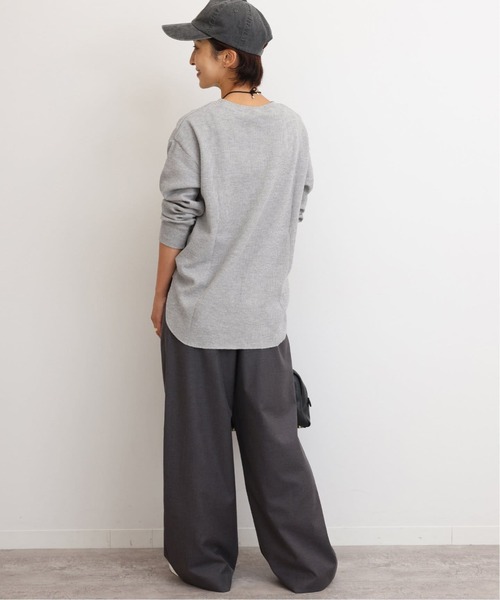 JOURNAL STANDARD relume（ジャーナルスタンダード　レリューム）の「《追加6》TCワッフルロングスリーブTシャツ（Tシャツ/カットソー・レディース・ストーン/ライトブルー/ライトグレー/ホワイト/ピンク・FREE）」の15枚目の写真