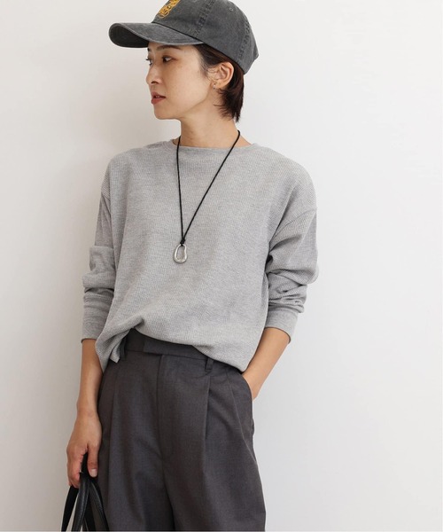 JOURNAL STANDARD relume（ジャーナルスタンダード　レリューム）の「《追加6》TCワッフルロングスリーブTシャツ（Tシャツ/カットソー・レディース・ストーン/ライトブルー/ライトグレー/ホワイト/ピンク・FREE）」の16枚目の写真