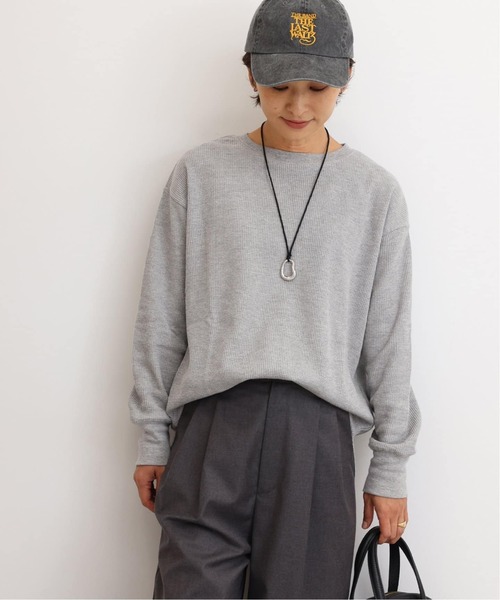 JOURNAL STANDARD relume（ジャーナルスタンダード　レリューム）の「《追加6》TCワッフルロングスリーブTシャツ（Tシャツ/カットソー・レディース・ストーン/ライトブルー/ライトグレー/ホワイト/ピンク・FREE）」の17枚目の写真