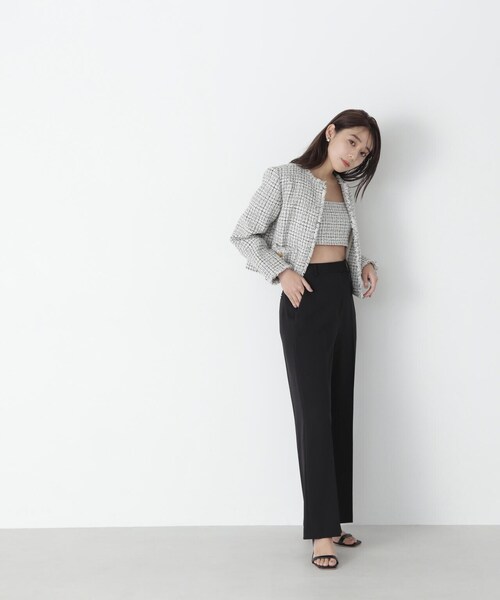NATURAL BEAUTY BASIC(ナチュラルビューティーベーシック)の「◇ツイード SETUP ジャケット(ノーカラージャケット・レディース・ホワイト系その他/ブラック系その他・MEDIUM/SMALL)」の16枚目の写真