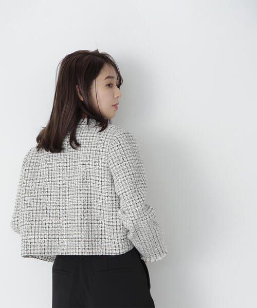 NATURAL BEAUTY BASIC ツイード SETUP ジャケット NATURAL BEAUTY BASIC（ナチュラルビューティーベーシック）の