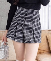 clear | チェック柄タックハイウエストショートパンツ≪2024SS新作≫(その他パンツ)