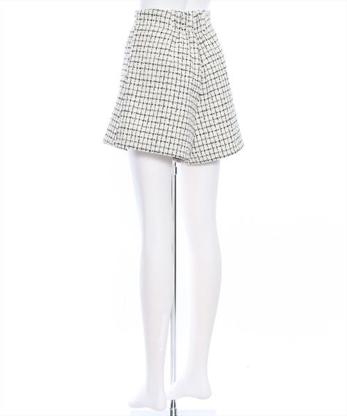 clear（クリア）の「チェック柄タックハイウエストショートパンツ［ショート丈 上品 大人 フェミニン］≪再入荷≫（その他パンツ・レディース・アイボリー/ブラック・S/M）」の7枚目の写真