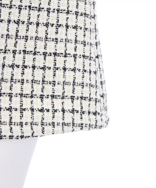 clear（クリア）の「チェック柄タックハイウエストショートパンツ［ショート丈 上品 大人 フェミニン］≪再入荷≫（その他パンツ・レディース・アイボリー/ブラック・S/M）」の3枚目の写真