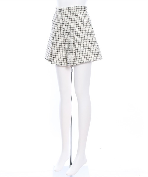 clear（クリア）の「チェック柄タックハイウエストショートパンツ［ショート丈 上品 大人 フェミニン］≪再入荷≫（その他パンツ・レディース・アイボリー/ブラック・S/M）」の9枚目の写真