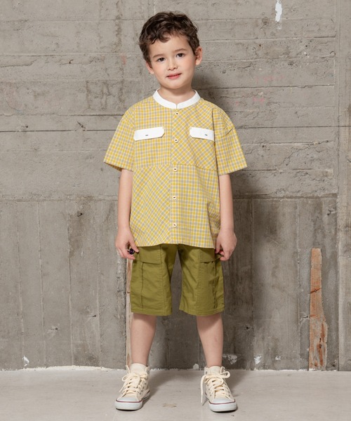 RAGMART（ラグマート）の「バンドカラーシャツ（Tシャツ/カットソー・キッズ・チェック/ストライプ/オフホワイト・110cm/120cm/130cm/100cm）」の16枚目の写真