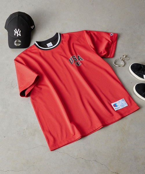 Champion(チャンピオン)の「【Champion】C3-Z301 SHORT SLEEVE T-SHIRT/Tシャツ/チャンピオン/アクションスタイル(Tシャツ/カットソー・メンズ・ブラック/ネイビー/レッド・L/M/XL)」の3枚目の写真