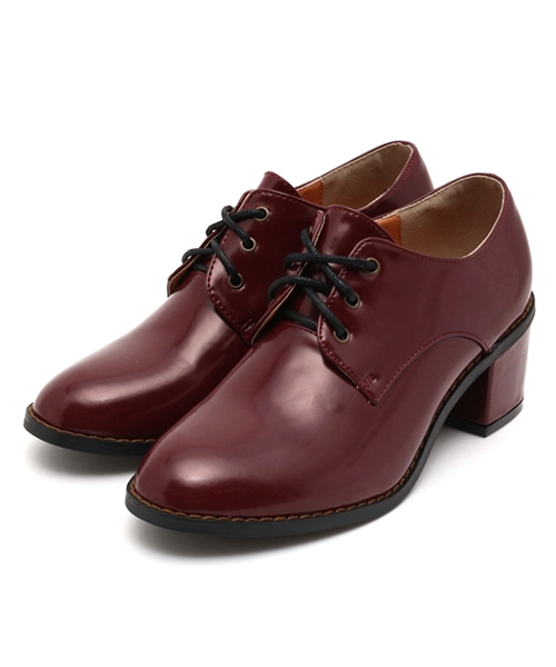 WEGO（ウィゴー）の「WEGO/レースアップヒールシューズ（パンプス・レディース・ブラウン/ワイン/ブラック/ネイビー・MEDIUM/SMALL/LARGE）」の15枚目の写真