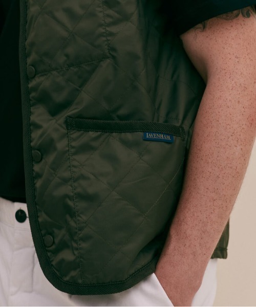 LAVENHAM（ラベンハム）の「Unwadded Thornham Mens / アンワディッド ソーンハム メンズ（ベスト・メンズ・ブラック/オリーブ/ベージュ系その他2/ネイビー/ダークブラック・XS/S/M/L/XL/XXL）」の13枚目の写真