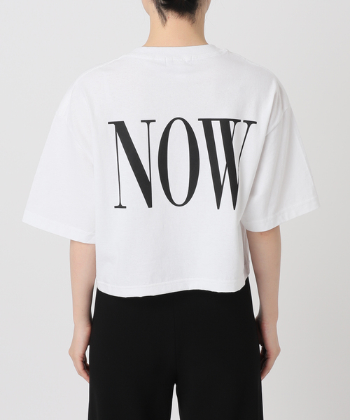 【Deuxieme Classe】MON NOW クロップドTシャツ ホワイト Deuxieme Classe（ドゥーズィエムクラス）の「BTN MON/NOW T