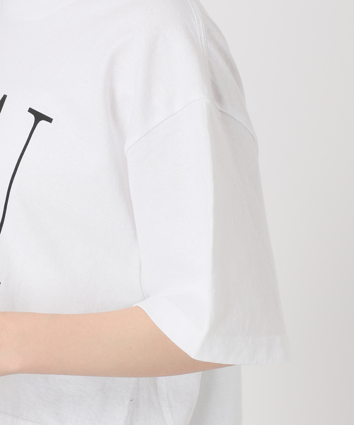 【Deuxieme Classe】MON NOW クロップドTシャツ ホワイト Deuxieme Classe】MON NOW クロップドTシャツ ホワイト