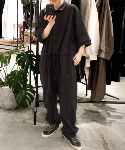 journal standard luxe　カノコオールインワン　ブラック　美品 JOURNAL STANDARD LUXE（ジャーナルスタンダード ラックス）の
