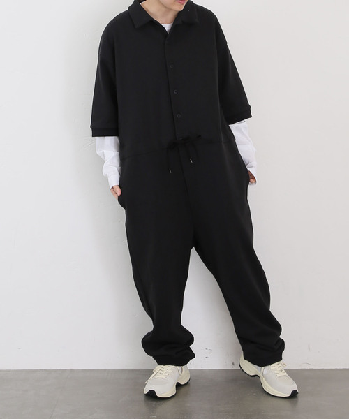 ジャーナルスタンダードラックスつなぎオールインワン黒journal luxe JOURNAL STANDARD LUXE（ジャーナルスタンダード ラックス）の
